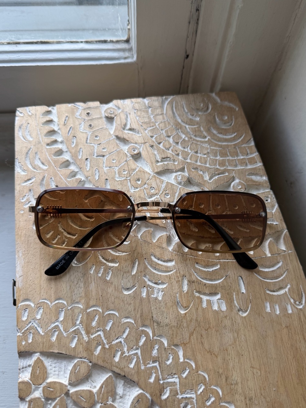 Brown Rectangular Sunglasses - Anthropology